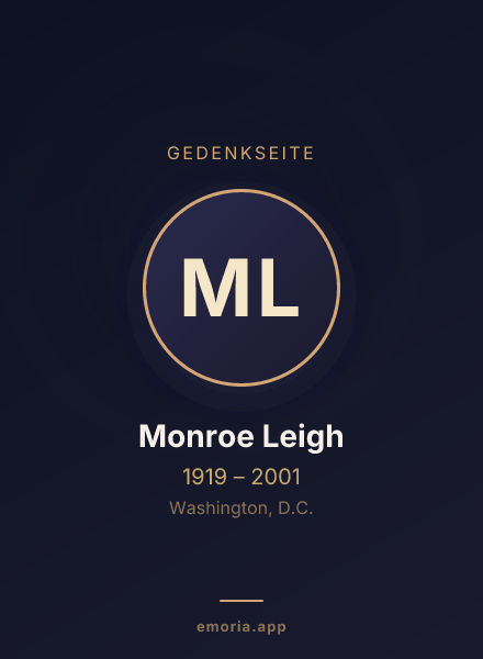 Gedenkportrait von Monroe Leigh