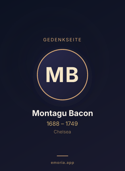 Gedenkportrait von Montagu Bacon