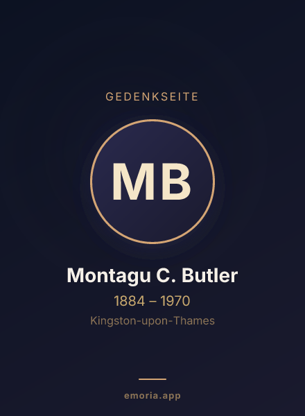 Gedenkportrait von Montagu C. Butler