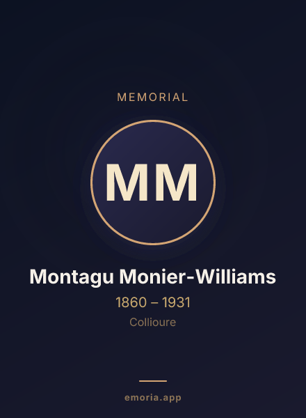 Memorial portrait of Montagu Monier-Williams