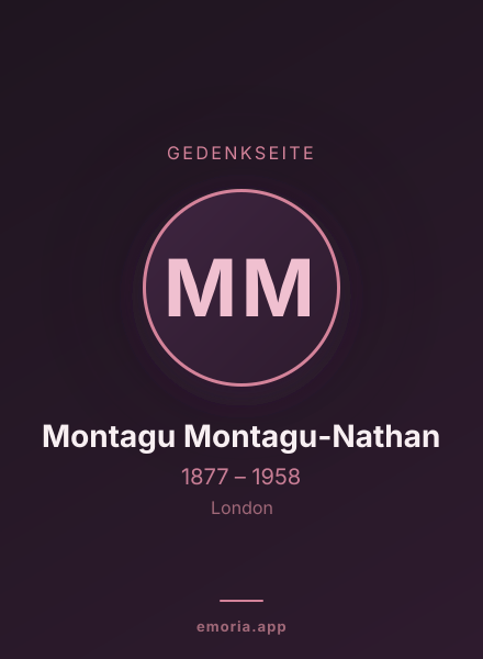 Gedenkportrait von Montagu Montagu-Nathan