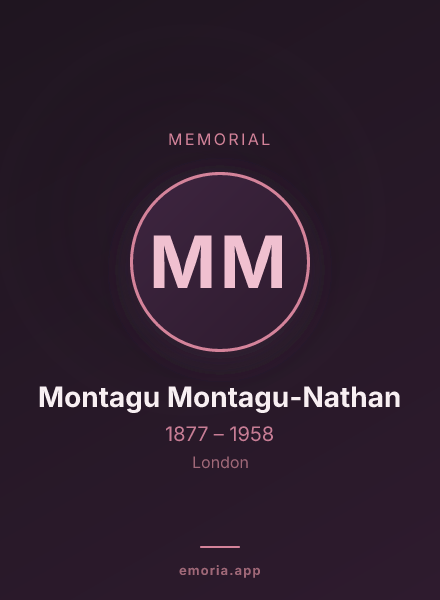 Memorial portrait of Montagu Montagu-Nathan