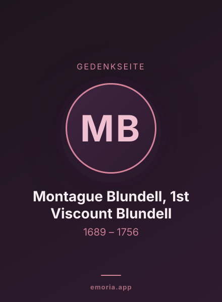Gedenkportrait von Montague Blundell, 1st Viscount Blundell