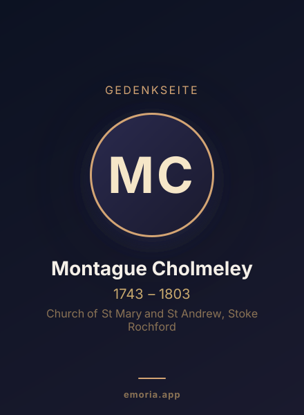Gedenkportrait von Montague Cholmeley