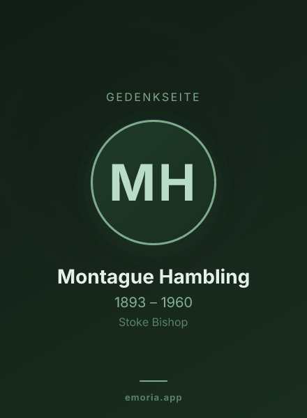 Gedenkportrait von Montague Hambling