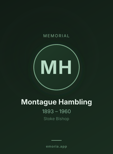 Memorial portrait of Montague Hambling