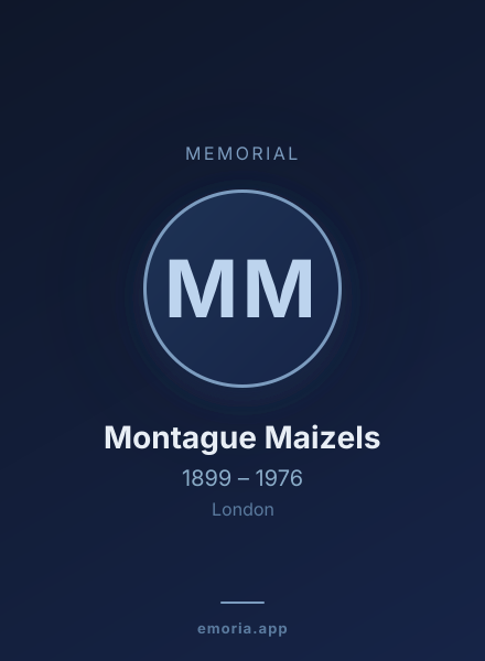 Memorial portrait of Montague Maizels