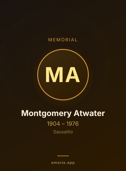 Memorial portrait of Montgomery Atwater