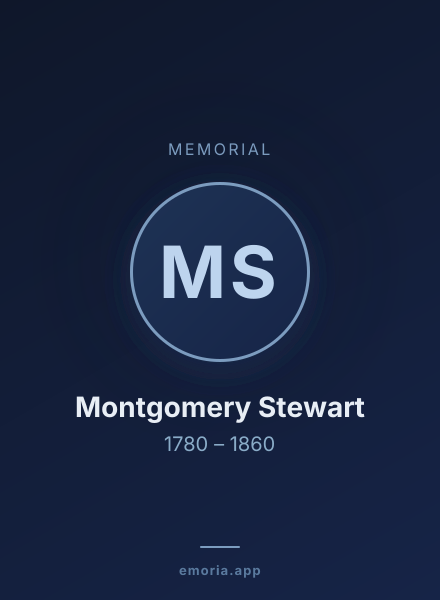 Memorial portrait of Montgomery Stewart