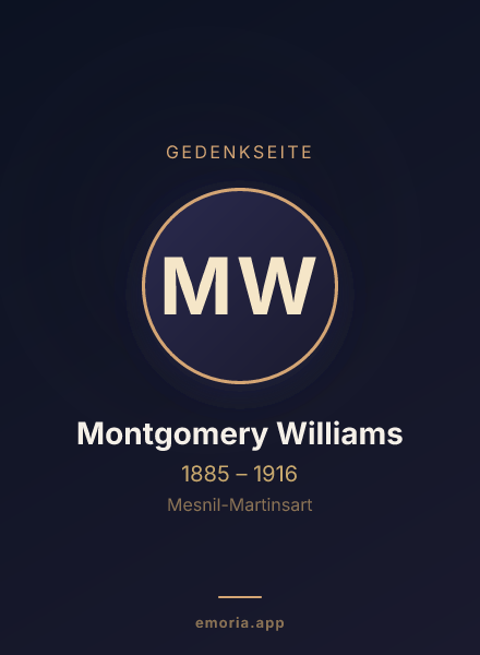 Gedenkportrait von Montgomery Williams