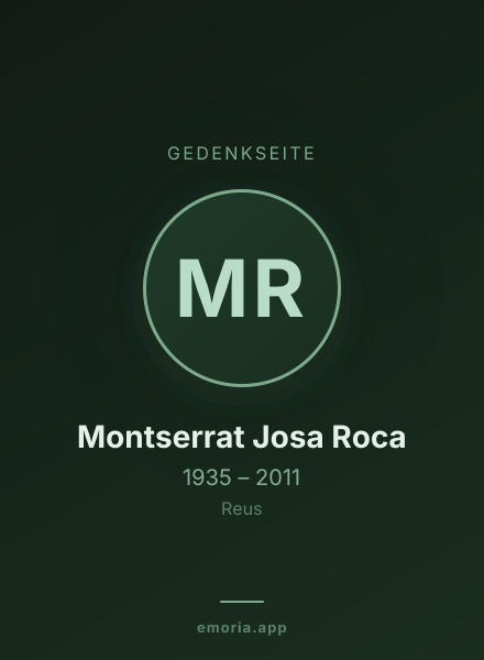 Gedenkportrait von Montserrat Josa Roca