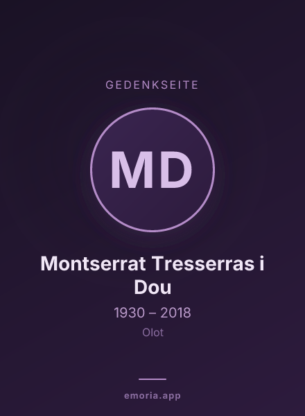 Gedenkportrait von Montserrat Tresserras i Dou