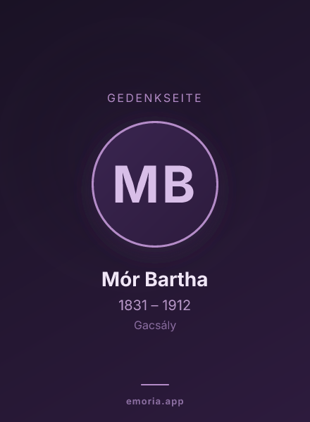 Gedenkportrait von Mór Bartha