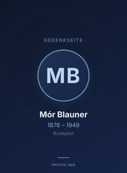 Gedenkportrait von Mór Blauner