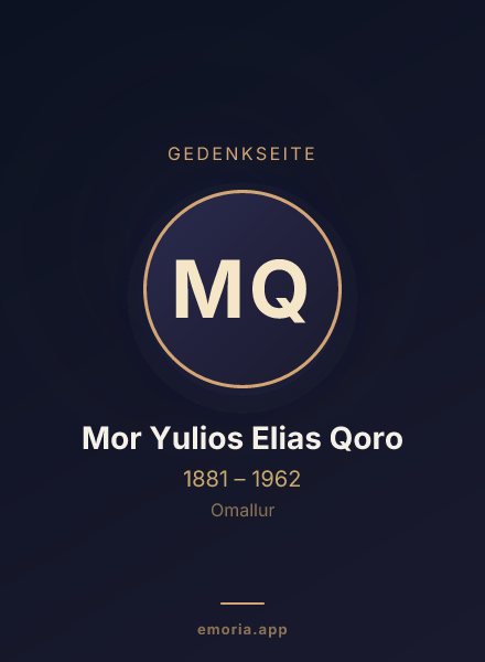 Gedenkportrait von Mor Yulios Elias Qoro