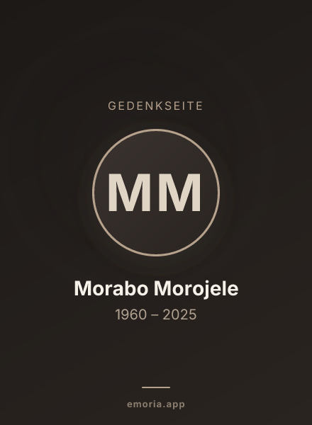 Gedenkportrait von Morabo Morojele