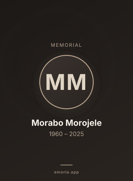 Memorial portrait of Morabo Morojele