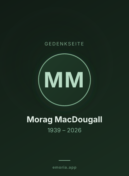 Gedenkportrait von Morag MacDougall