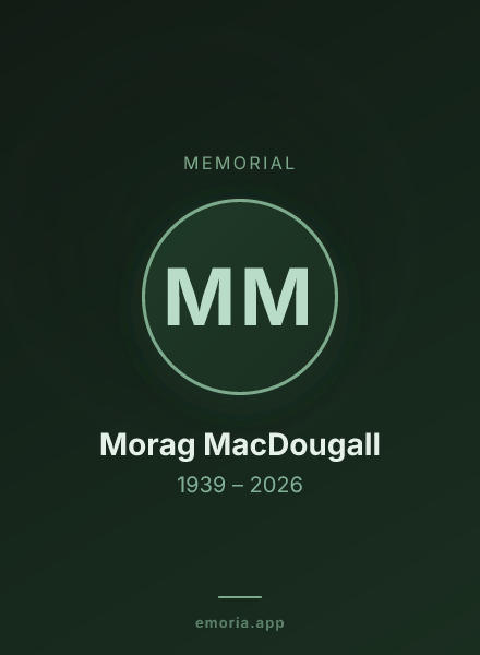 Memorial portrait of Morag MacDougall