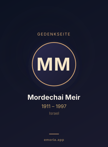 Gedenkportrait von Mordechai Meir