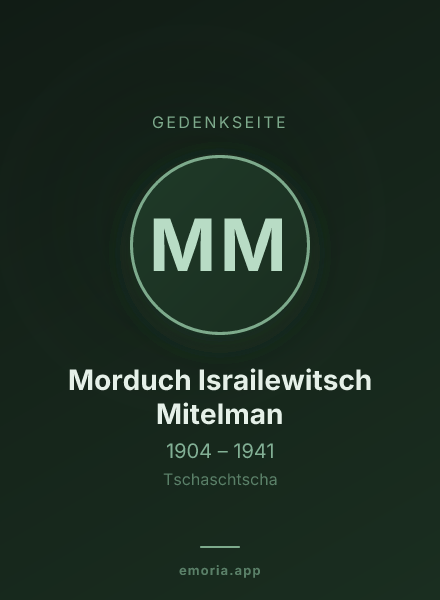 Gedenkportrait von Morduch Israilewitsch Mitelman