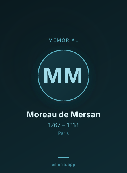 Memorial portrait of Moreau de Mersan