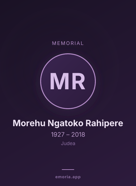 Memorial portrait of Morehu Ngatoko Rahipere