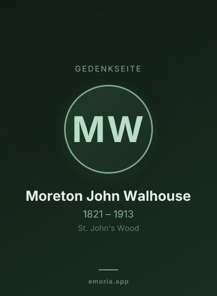 Gedenkportrait von Moreton John Walhouse