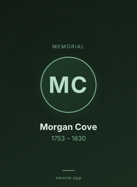 Memorial portrait of Morgan Cove