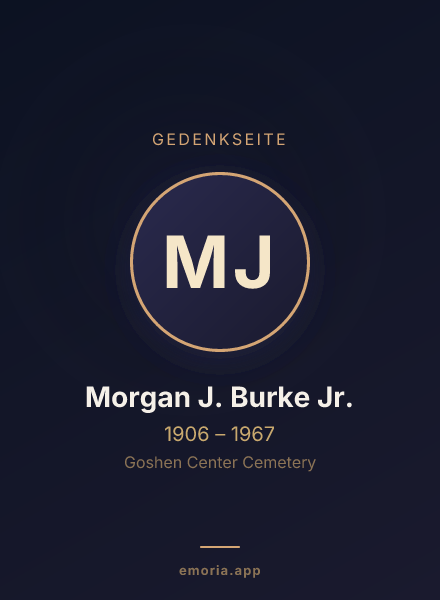 Gedenkportrait von Morgan J. Burke Jr.