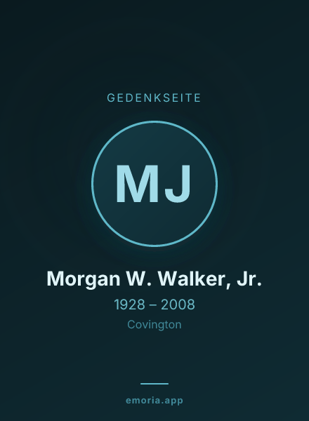 Gedenkportrait von Morgan W. Walker, Jr.
