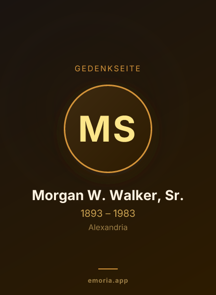 Gedenkportrait von Morgan W. Walker, Sr.