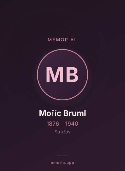 Memorial portrait of Moříc Bruml