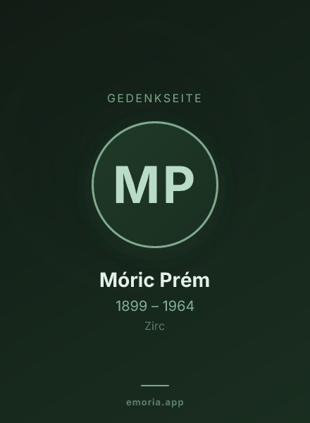 Gedenkportrait von Móric Prém