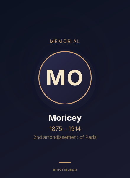 Memorial portrait of Moricey
