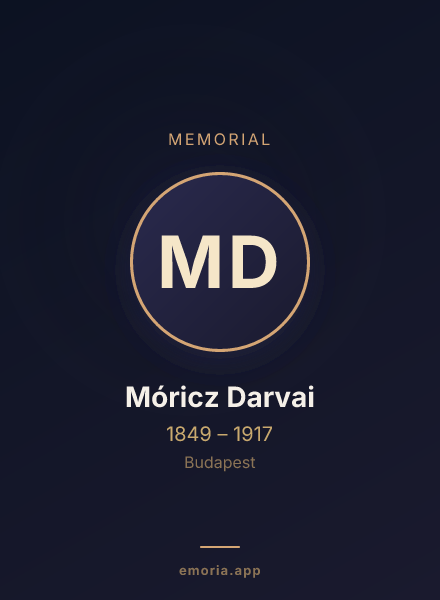 Memorial portrait of Móricz Darvai