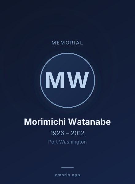 Memorial portrait of Morimichi Watanabe