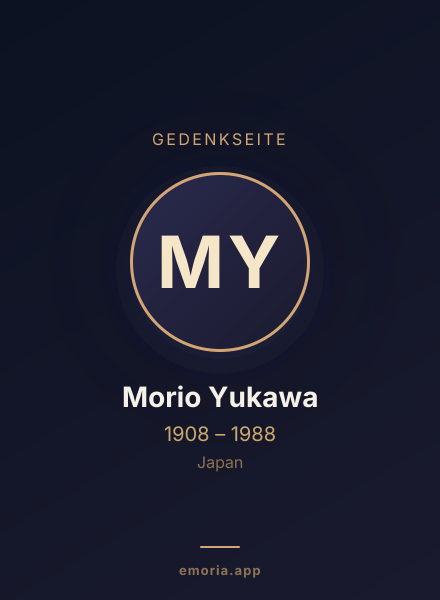Gedenkportrait von Morio Yukawa
