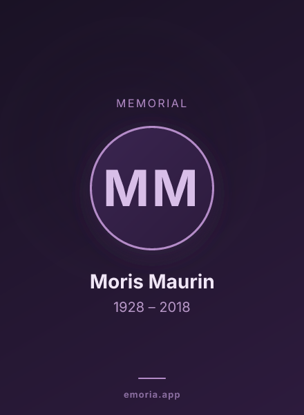 Memorial portrait of Moris Maurin