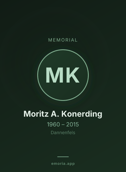 Memorial portrait of Moritz A. Konerding