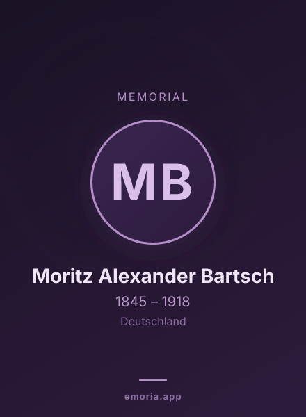 Memorial portrait of Moritz Alexander Bartsch