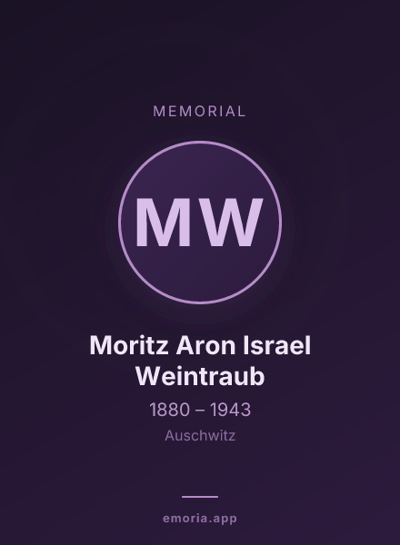 Memorial portrait of Moritz Aron Israel Weintraub