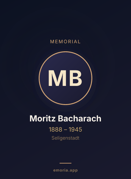Memorial portrait of Moritz Bacharach