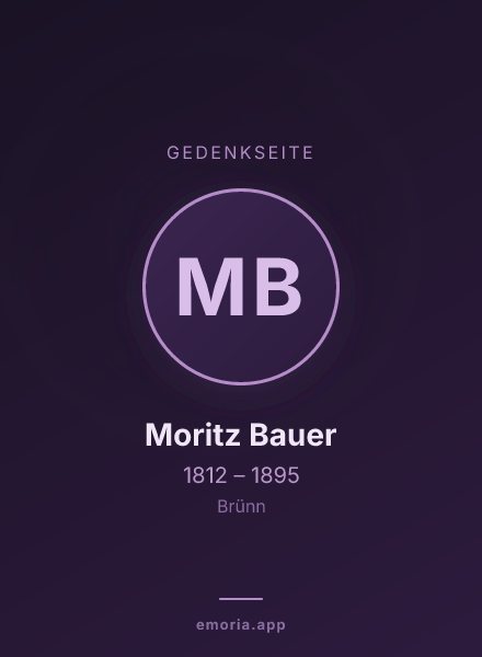 Gedenkportrait von Moritz Bauer