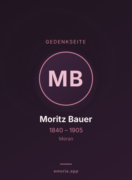 Gedenkportrait von Moritz Bauer