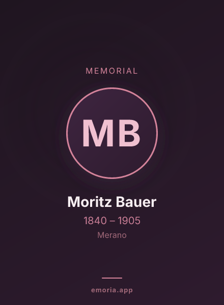 Memorial portrait of Moritz Bauer