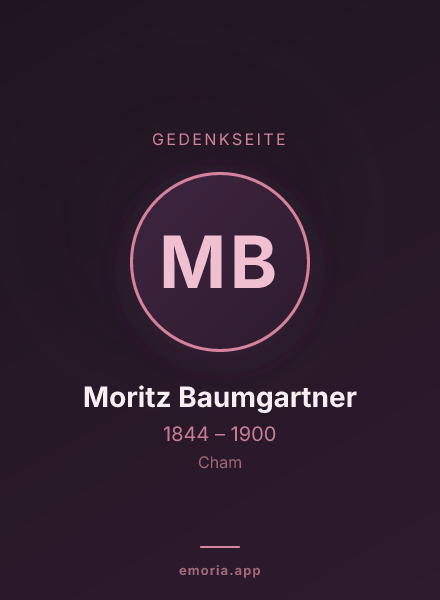 Gedenkportrait von Moritz Baumgartner