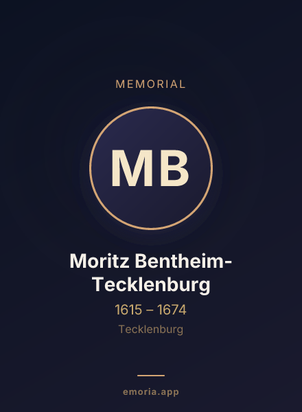 Memorial portrait of Moritz Bentheim-Tecklenburg