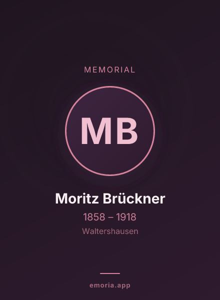 Memorial portrait of Moritz Brückner