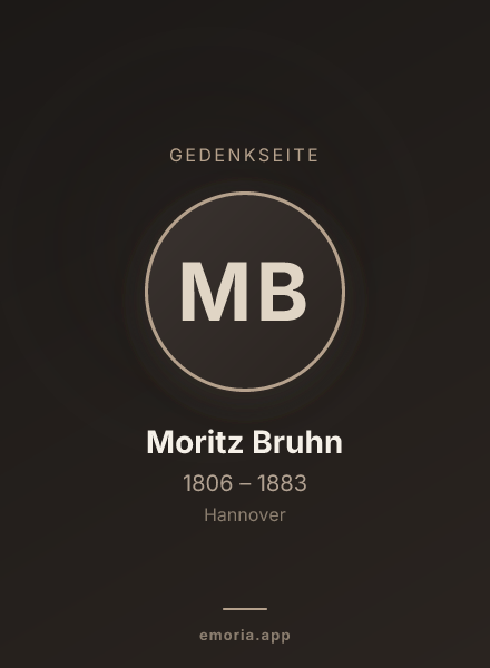 Gedenkportrait von Moritz Bruhn